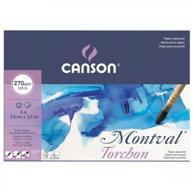 Μπλοκ Canson Montval aqua 270g/m2 24x32cm 12φ - 3148958073244