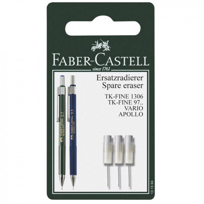 Γόμα ανταλλακτική Faber Castell 131594 3τεμ για μολύβι TK1306/97 - 4005401315940