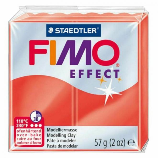 Πηλός Fimo Effect red trasparent 204 57gr Staedtler - 4006608810122
