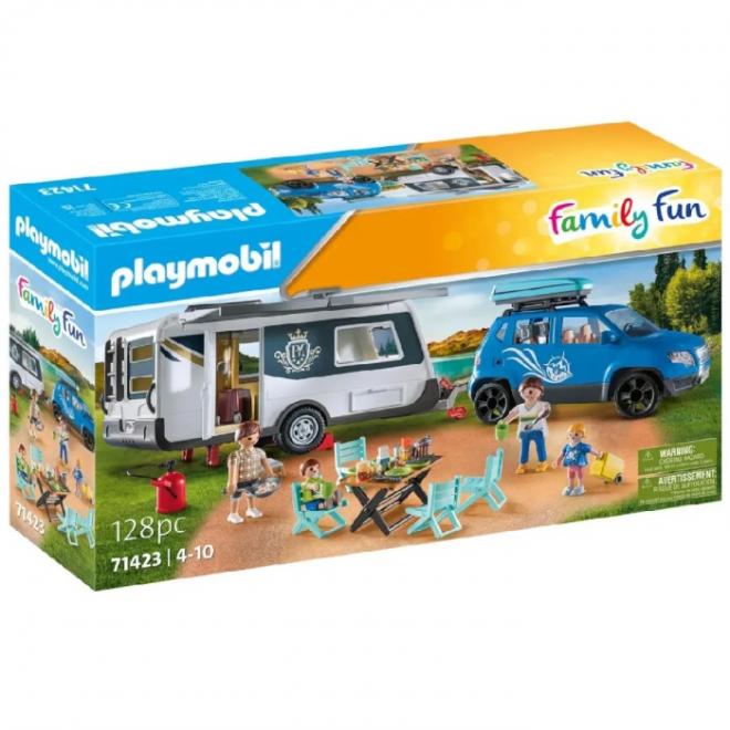 Playmobil Family Fun - Οικογενειακές διακοπές με ρυμουλκούμενο τροχόσπιτο 71423 - 4008789714237