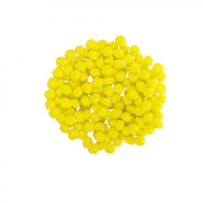 Μπάλες pompons I-Mondi 10mm κίτρινες 200τεμ. - 4051632105607