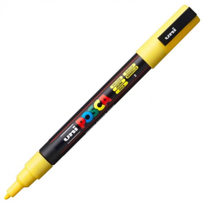 Μαρκαδόρος Posca PC-3M Yellow 1.3mm Uni-Ball - 4902778915820