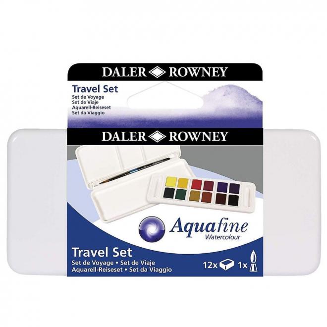 Set water coloure aquafine travel set 12τεμ. Daler Rowney - 5011386117058