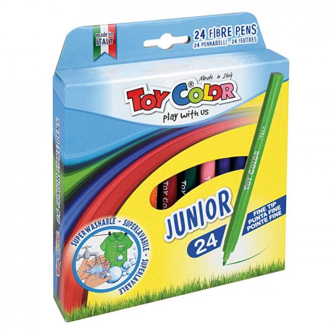 Μαρκαδόροι Toy Color Junior λεπτοί 24τεμ. - 5205135066517